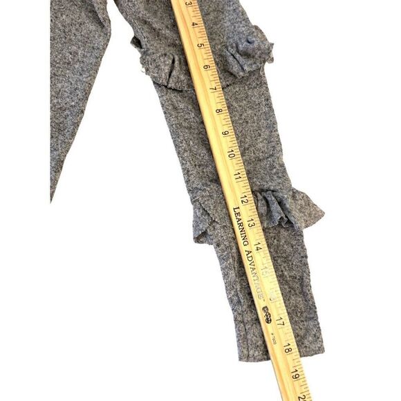 Anthropologie Postmark Long-Sleeve Grey Crewneck Sweater w/ Ruffles Sz S EUC - Picture 9 of 9